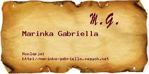 Marinka Gabriella névjegykártya